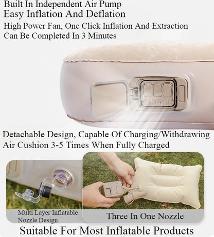 Inflatable Camping Mattress with Built-in Pump Comfort