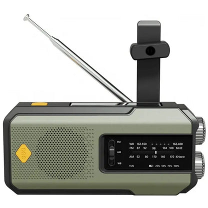 Emergency Weather Radio with Power Bank & Flashlight