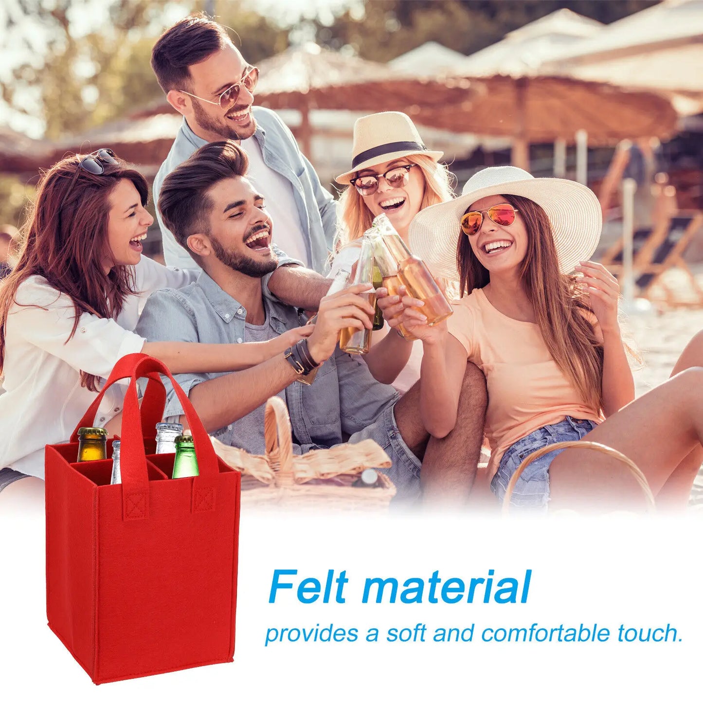 Foldable Wine Carrier Bag – Waterproof & Shockproof