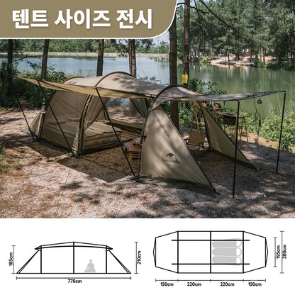 4-6 Person Tunnel Camping Tent Spacious All-Season Shelter