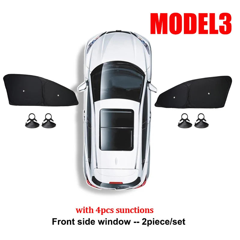 Tesla Model 3 & Y Sunshade – UV Protection & Privacy