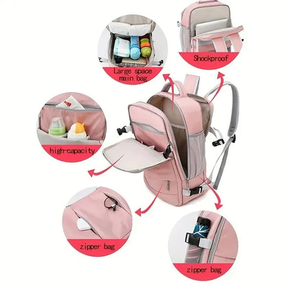 Travel Backpack with Shoe Compartment & Wet-Dry Storage