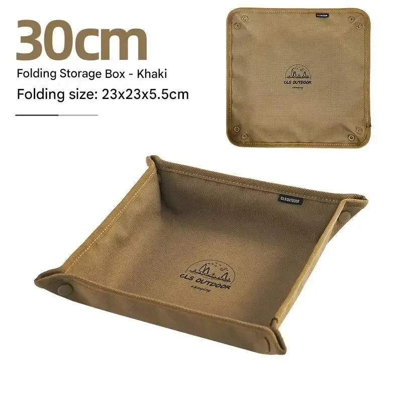 Portable Folding Camping Storage Tray – Stackable Organizer