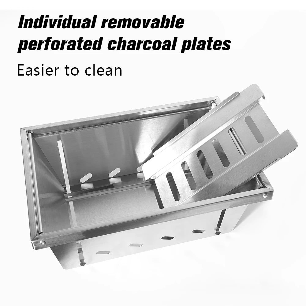 Portable Stainless Steel Camping Stove for Easy Outdoor Cooking