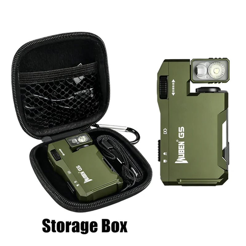 Mini EDC Flashlight 400LM with Rotating Head & Magnetic Base