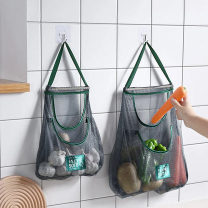 Hanging Mesh Storage Bag Keeps Produce Fresh