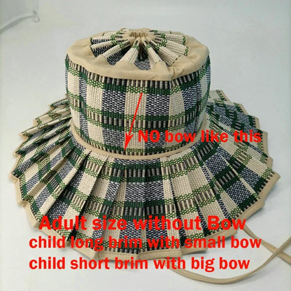 Foldable Straw Sun Hat for Kids & Adults – UV Protection