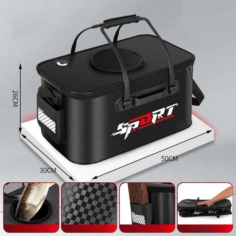 Foldable Fishing Bucket for Portable Water Storage