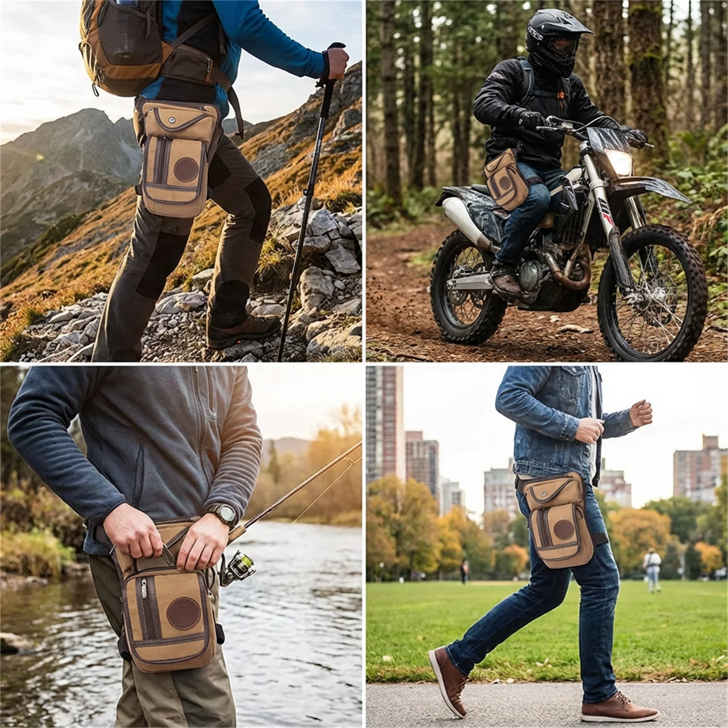 Canvas Drop Leg Bag – Travel & Outdoor Gear Organizer