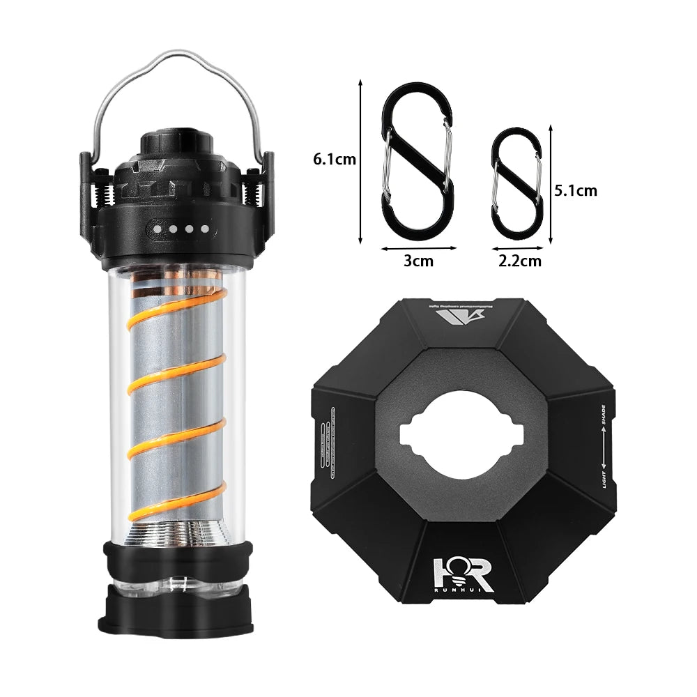 Camping Lantern with Tripod USB Rechargeable Bright Light