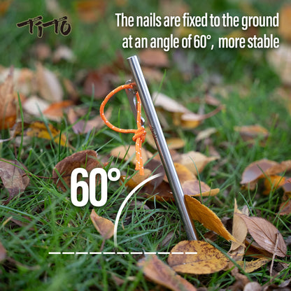 Titanium Tent Stakes for Strong Windproof Camping