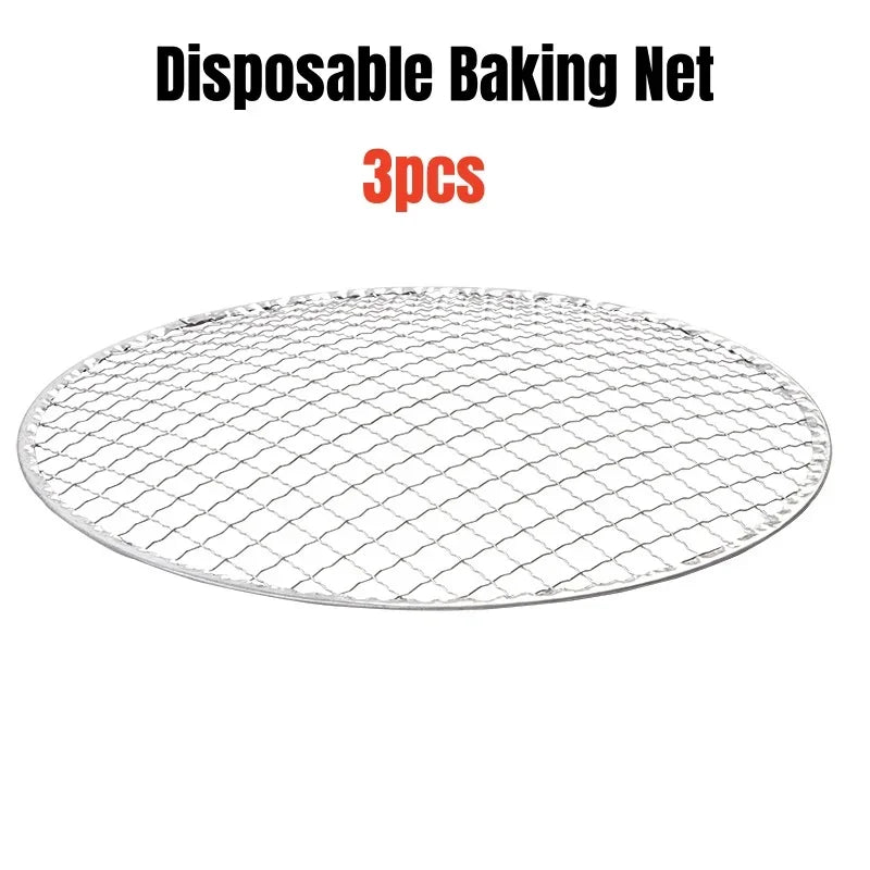 Portable Round Barbecue Stove – Removable Grilling Net