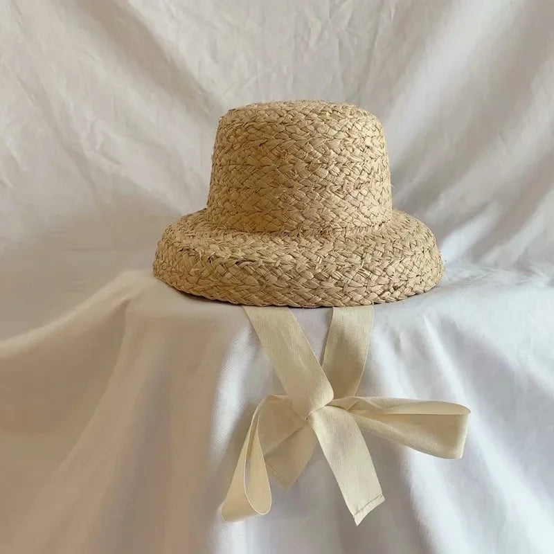 Kids Straw Sun Hat – UV Protection Beach Cap