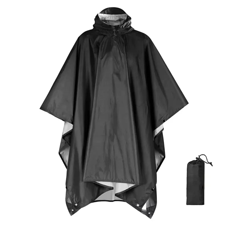 3-in-1 Waterproof Rain Poncho for Camping & Hiking