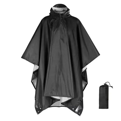 3-in-1 Waterproof Rain Poncho for Camping & Hiking