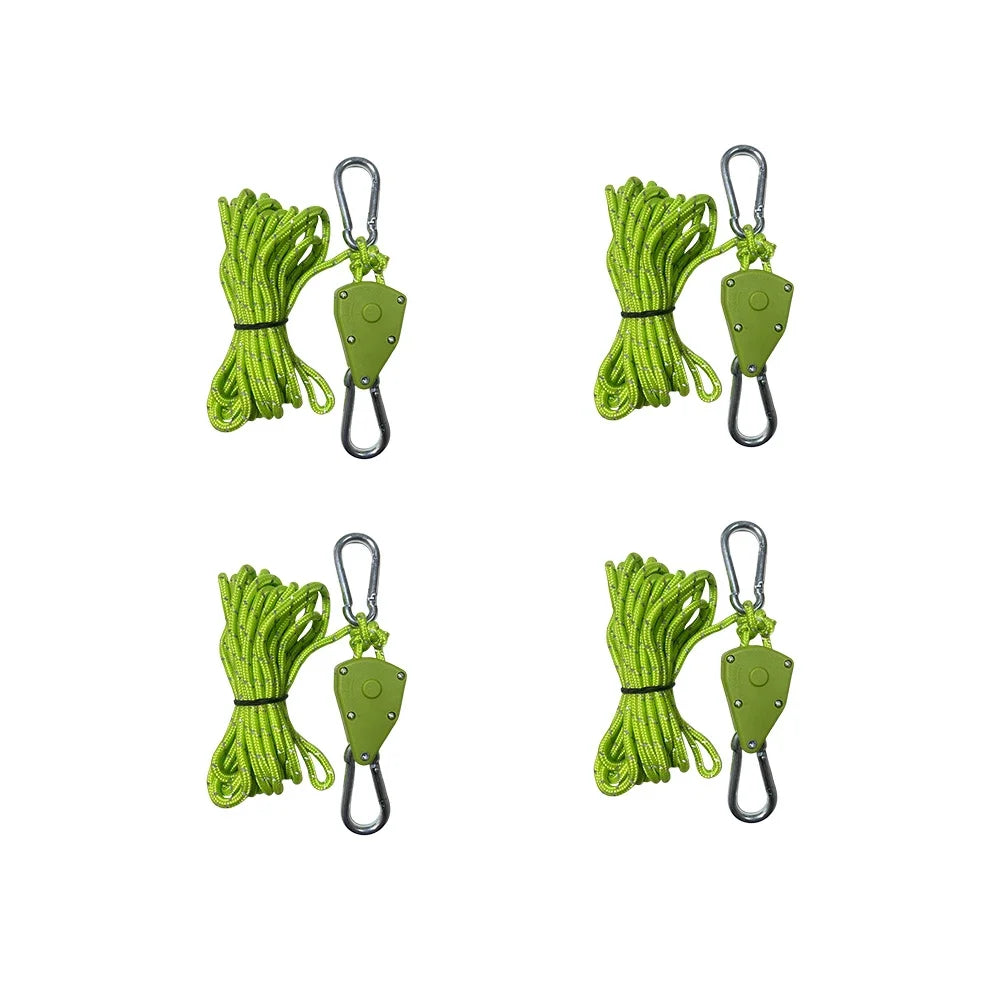 Reflective Tent Guy Lines with Tensioners for Wind Stability