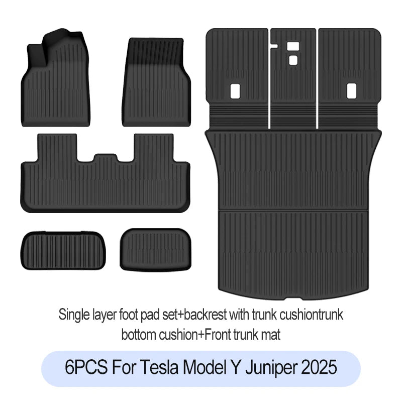 Tesla Model Y 2025 Floor Mats – Full Protection TPE Set