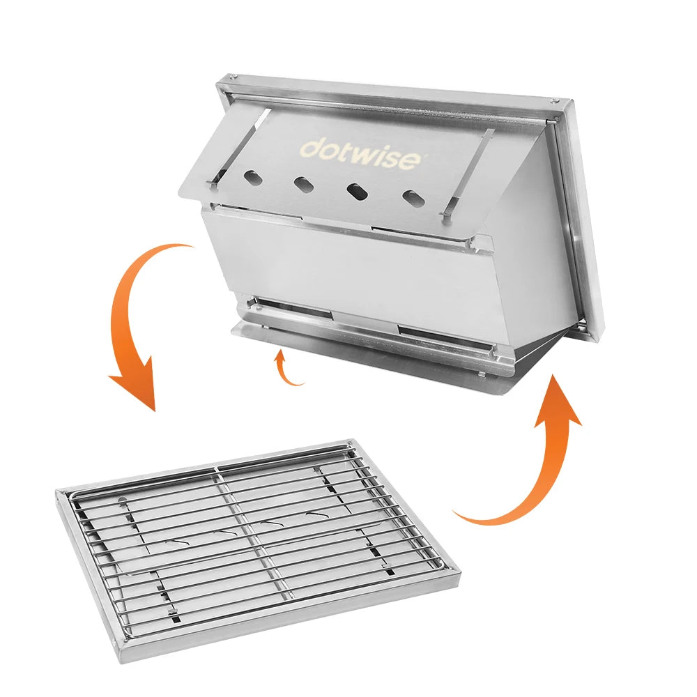 Portable Stainless Steel Camping Stove for Easy Outdoor Cooking