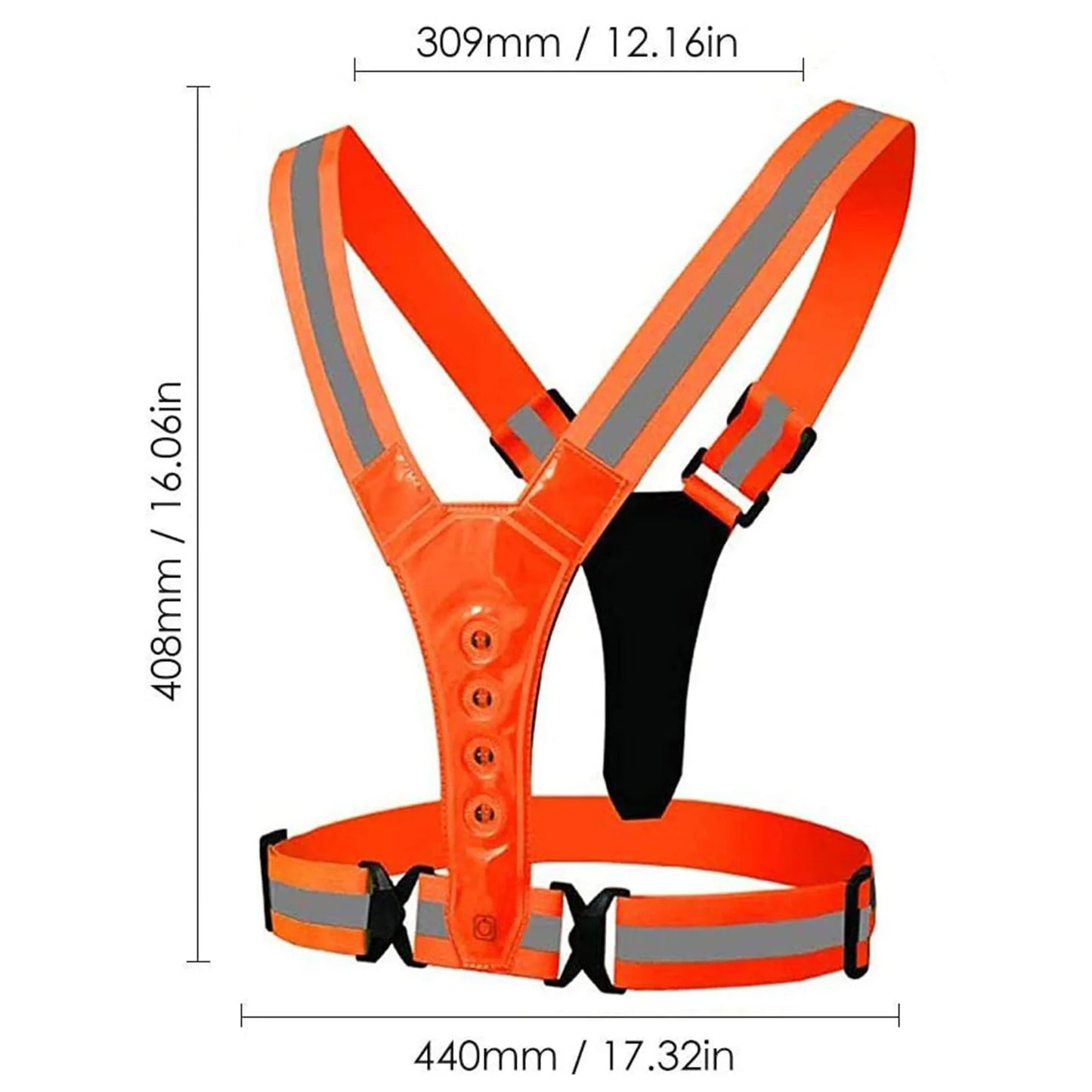 LED Reflective Running Vest – High Visibility Safety