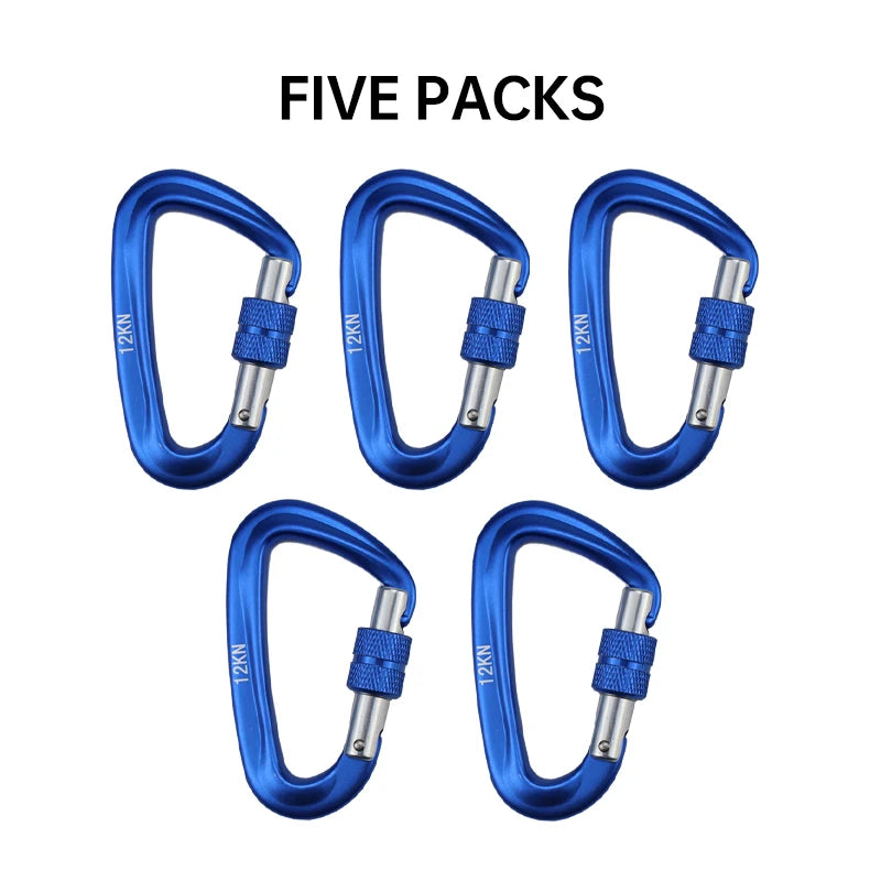 12kN Aluminum Carabiner – Heavy-Duty Outdoor Buckle