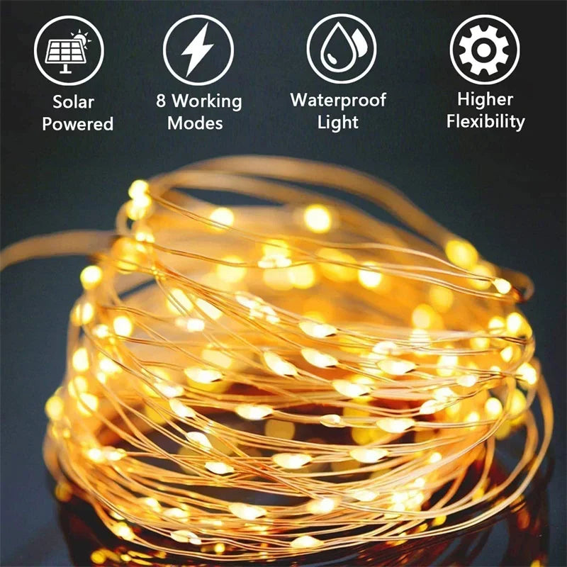 Solar Fairy String Lights for Garden & Outdoor Décor