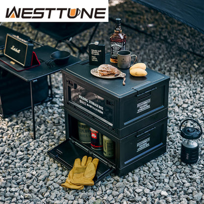 Collapsible Camping Storage Box – Stackable Gear Organizer