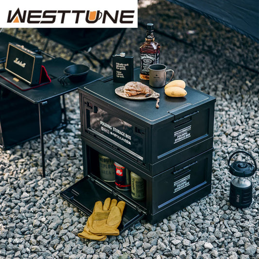 Collapsible Camping Storage Box – Stackable Gear Organizer