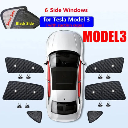 Tesla Window Sunshade – UV Protection for Front & Rear
