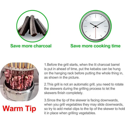 Portable Charcoal Grill Grate – Smokeless Wrap Design