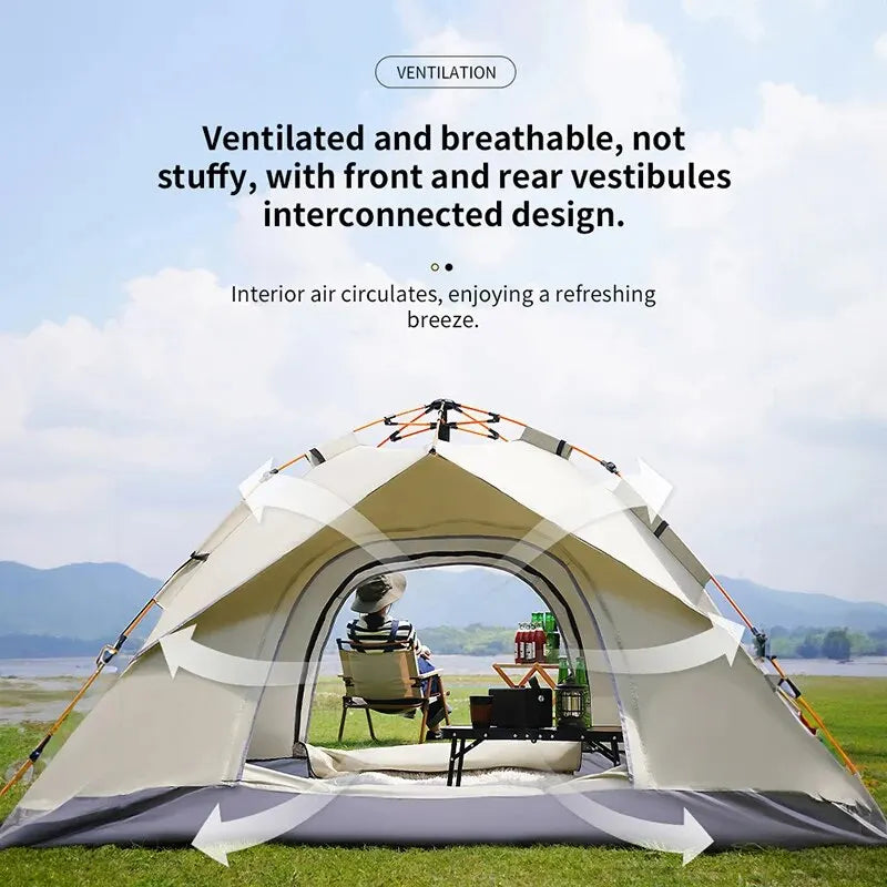 Fully Automatic Folding Tent for 3-4 People – Quick Setup & Rainproof