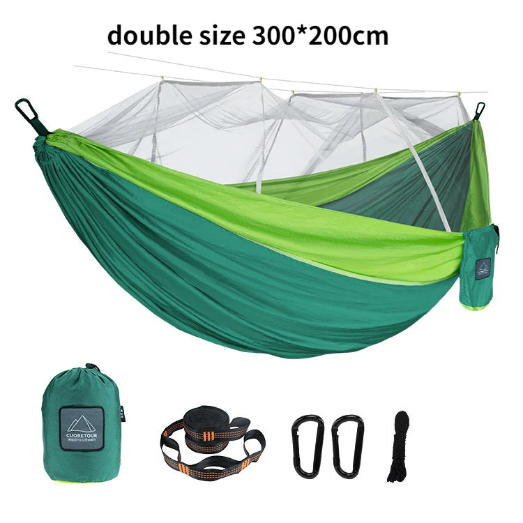 Camping Hammock with Mosquito Net – Portable & Breathable