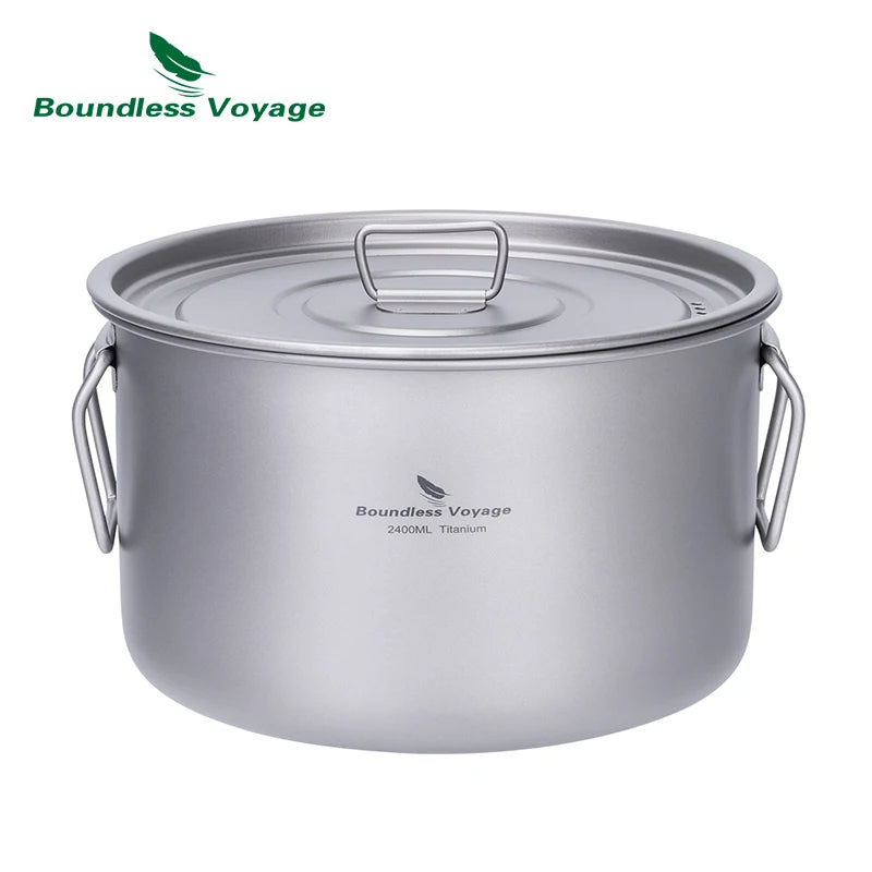 Titanium Outdoor Cooking Pot – Lightweight & Portable