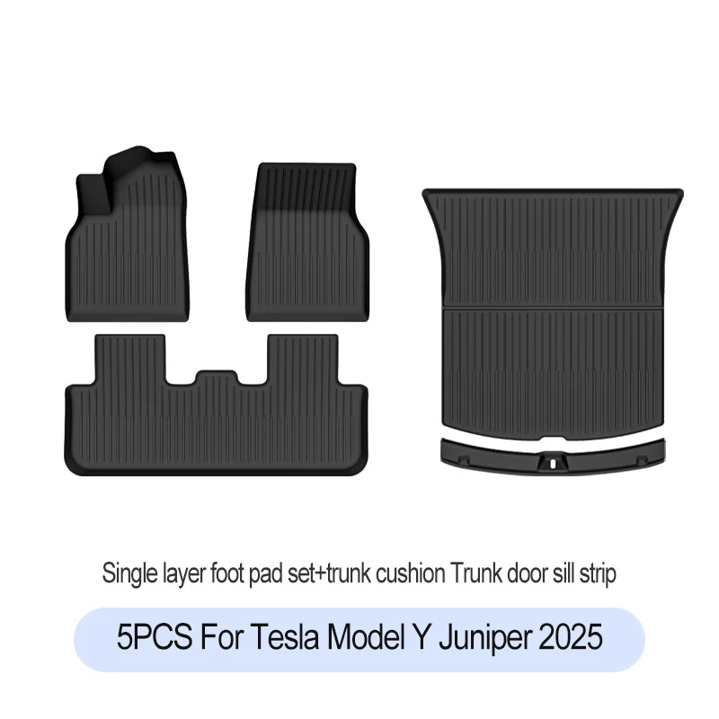 Tesla Model Y 2025 Floor Mats – Full Protection TPE Set