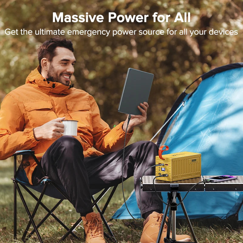 60000mAh Power Bank Fast Charging Outdoor Backup
