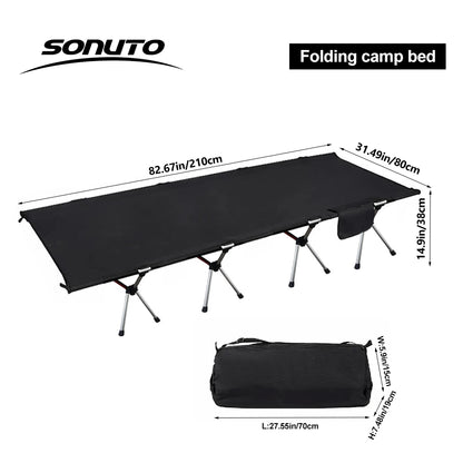 Camping Cot 210x80cm Folding Bed for Comfortable Sleep