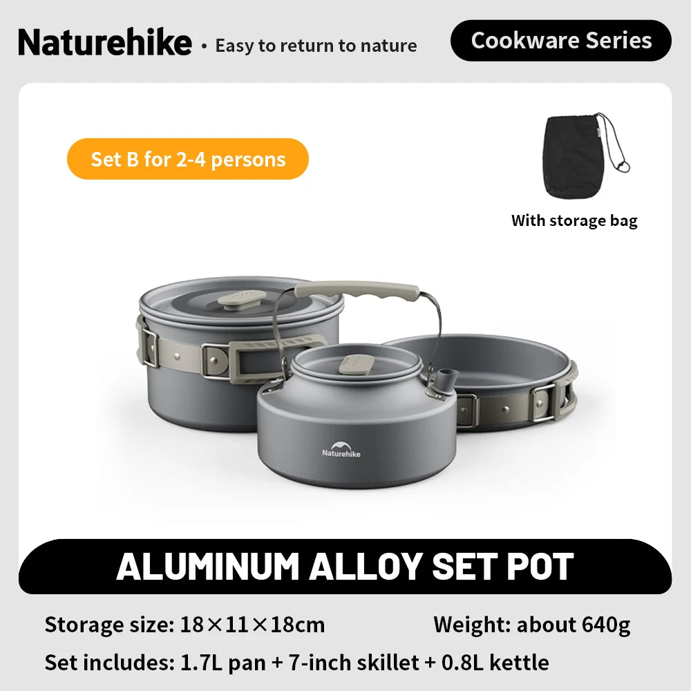 Camping Cookware Kit for Compact Outdoor Cooking