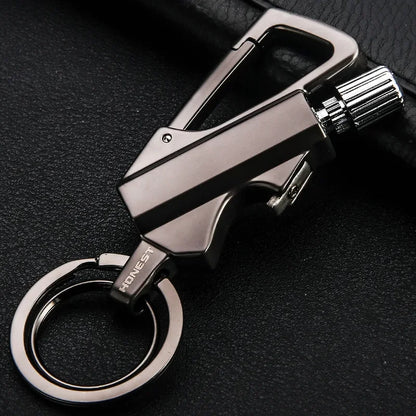 Portable Camping Match Keychain – Metal Fuel Lighter Tool