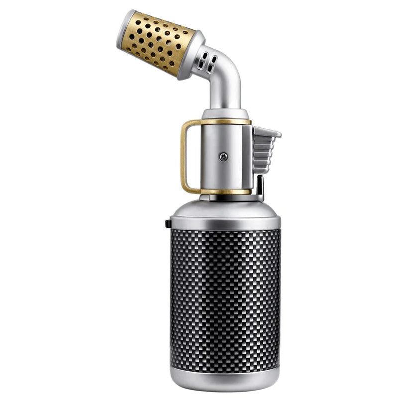 Windproof Cigar Lighter with Locking Blue Flame