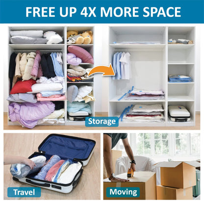 Vacuum Storage Bags Set Save Space Travel Packing