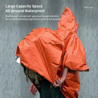 Emergency Rain Poncho 4-Pack – Thermal Survival Protection