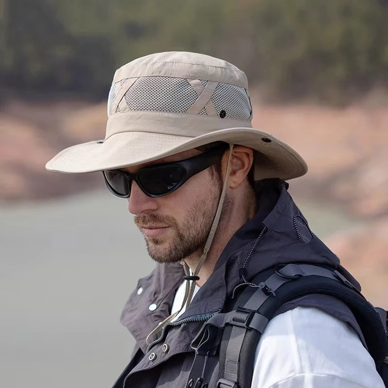 Wide Brim Outdoor Sun Hat – Breathable UV Protection
