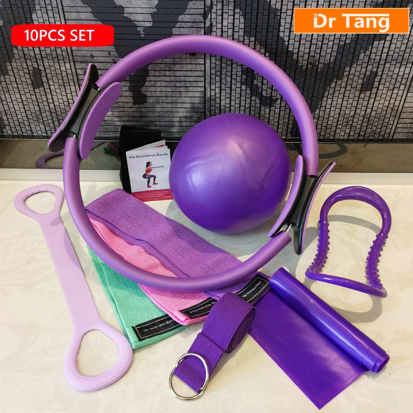Pilates Resistance Band Set for Full-Body Training