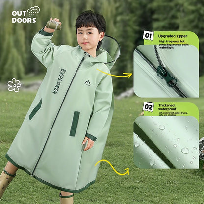Full Body Rain Poncho with Backpack Protection
