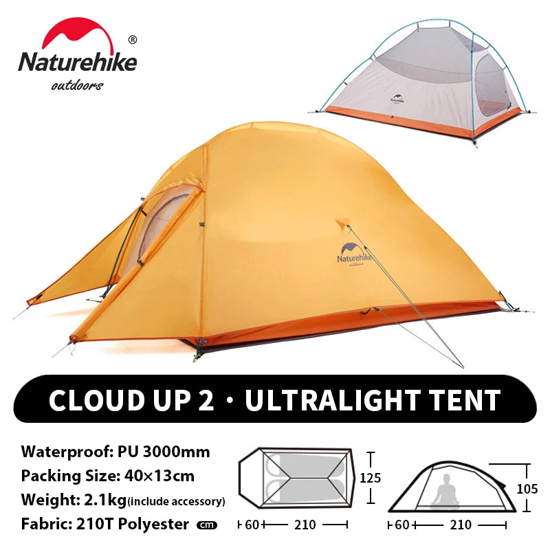 Ultralight Camping Tent Waterproof 2 Person Hiking Shelter