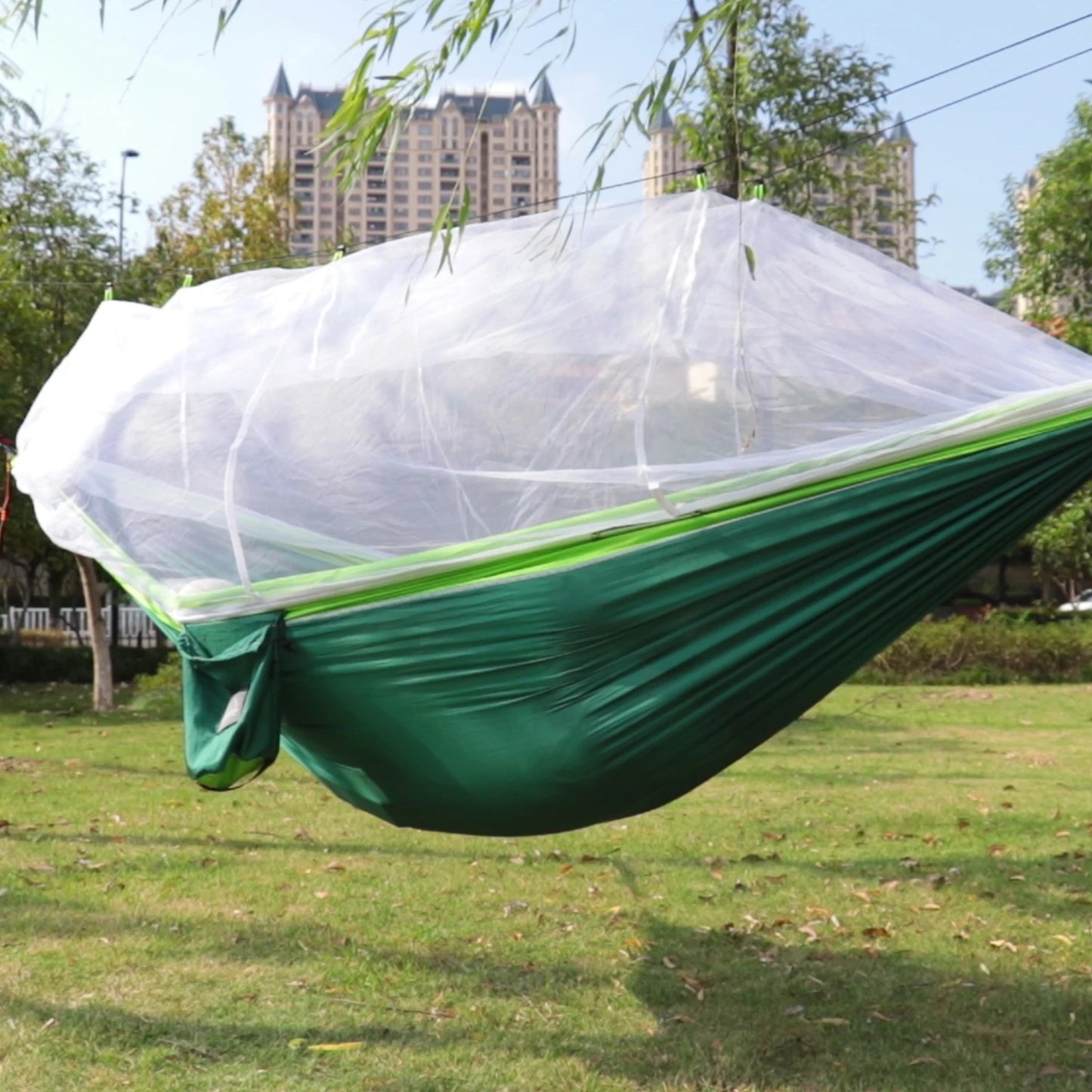 Camping Hammock with Mosquito Net – Portable & Breathable