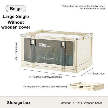 Foldable Camping Storage Box with Lid for Easy Organization