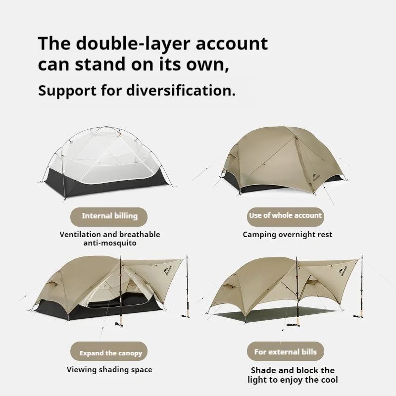 Ultralight Backpacking Tent Waterproof 1–2 Person