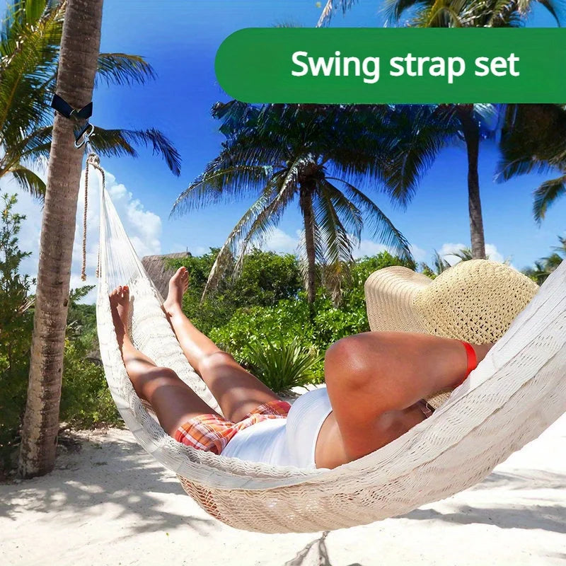 Portable Outdoor Swing Hammock with Safety Belt