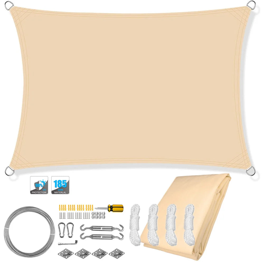 Waterproof Sun Shade Sail Canopy for Outdoor Patio