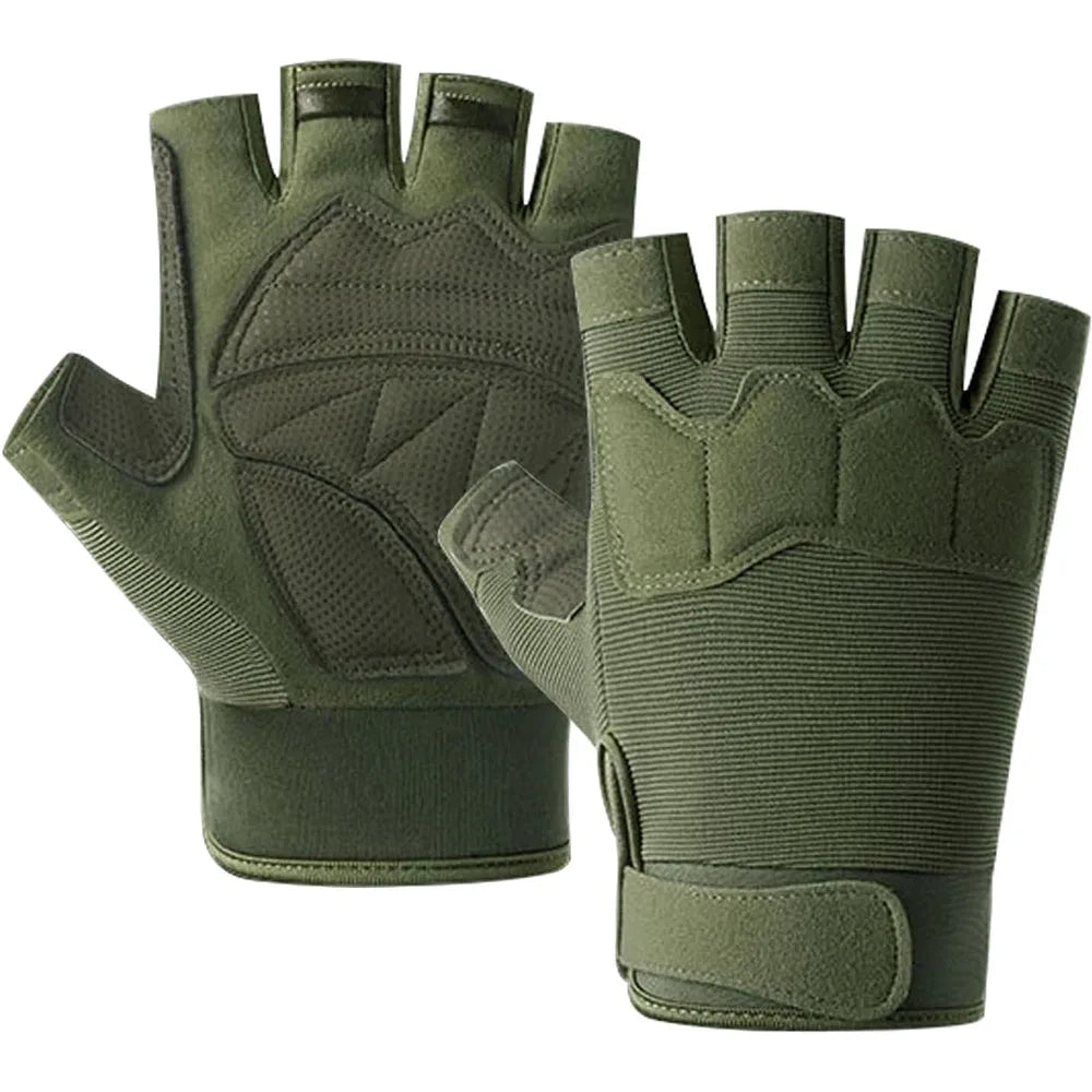 Fingerless Tactical Gloves Breathable Padded Grip